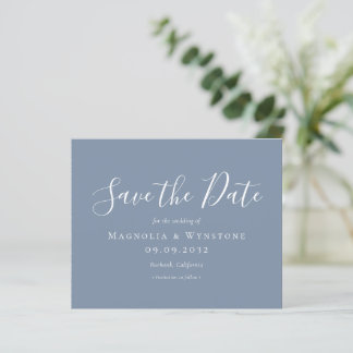 Papier BUDGET Dusty Blue Wedding Enregistrer La Date
