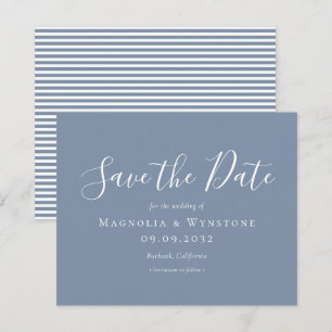 Papier BUDGET Dusty Blue Wedding Enregistrer La Date