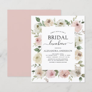 Papier Budget Dusty Fête des mariées rose déjeuner Floral