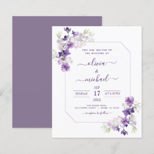 Papier Budget Dusty Purple Mariage Floral verdure