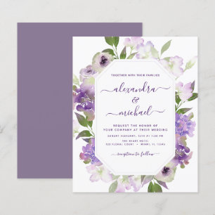 Papier Budget Dusty Purple Mariage Floral verdure
