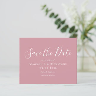 Papier BUDGET Dusty Rose Mariage Enregistrer La Date