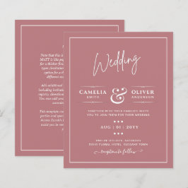 Papier BUDGET Dusty Rose MONOCHROME Mariage