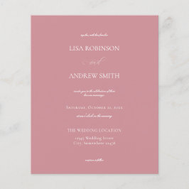 Papier Budget Dusty Rose Pink Calligraphy Mariage