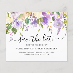 Papier Budget Dusty Violet Violet Floral Enregistrer la d