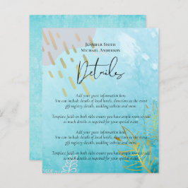 Papier BUDGET DustyTeal Gold Mariage Abstrait