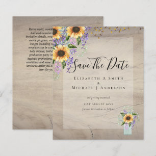 Papier BUDGET ÉCONOMISER LES DATES Tournesols Rustiques v