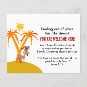 Papier Budget Église de Noël Invitation