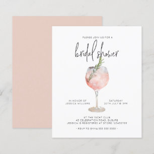 Papier Budget Élégant Cocktail rose Fête des mariées Brun