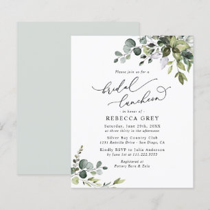 Papier Budget Élégant de verdure Nuptiale Déjeuner Invita