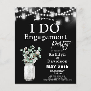 Papier BUDGET Elégant Eucalyptus I DO Party Invitation