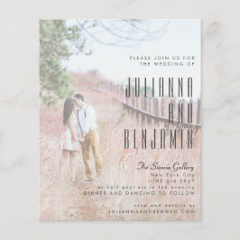 Papier Budget Élégant Moderne Photo Overlay Mariage Invit