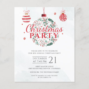 Papier Budget Élégant Red Green Noël Fête de Noël