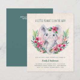 Papier BUDGET Elephant Baby shower Invitation Safari