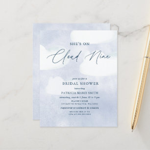 Papier Budget Elle est sur Cloud Nine Fête des mariées In