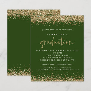 Papier Budget Emerald Gold Parties scintillant 2024 Invit