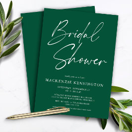 Papier Budget Emerald Green Bridal Shower Invitation