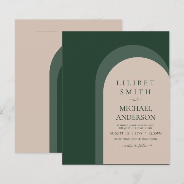 Papier BUDGET Emerald Green Mariage (Devant / Derrière)