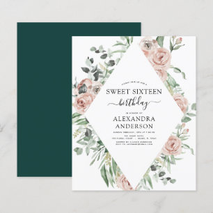 Papier Budget Emerald Green Sweet sixteen fête d'annivers