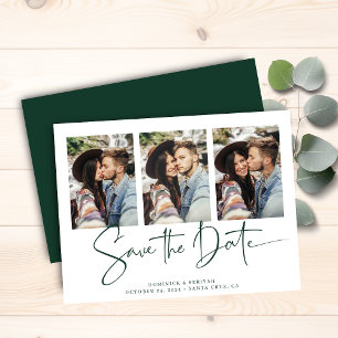 Papier Budget Emerald Green Wedding Enregistrer la date