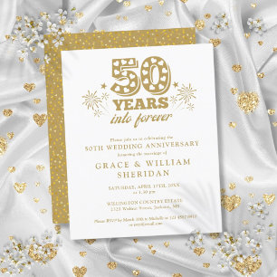 Papier Budget en Forever 50e anniversaire Invitation