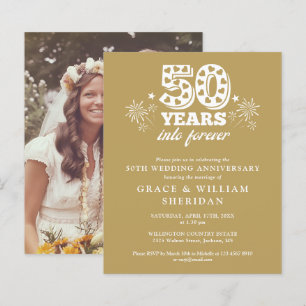 Papier Budget en Forever 50e anniversaire Invitation phot