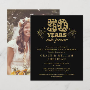 Papier Budget en Forever 50e anniversaire Invitation phot