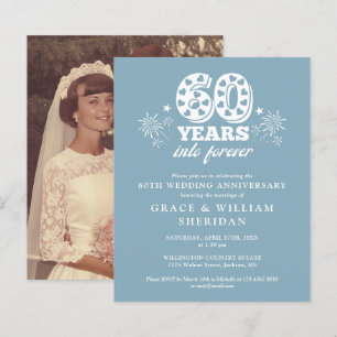Papier Budget en Forever 60e anniversaire Invitation phot