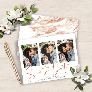 Papier BUDGET Enregistrer la date Faire-part en marbre de