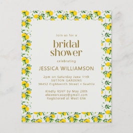 Papier Budget Été Citron Fruit Motif Fête des mariées