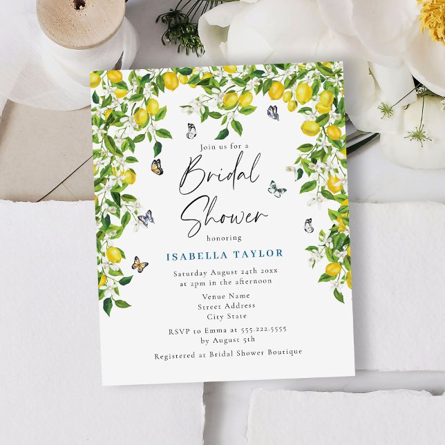 Papier Budget Été Citrus Citron Fête des mariées (Créateur téléchargé)