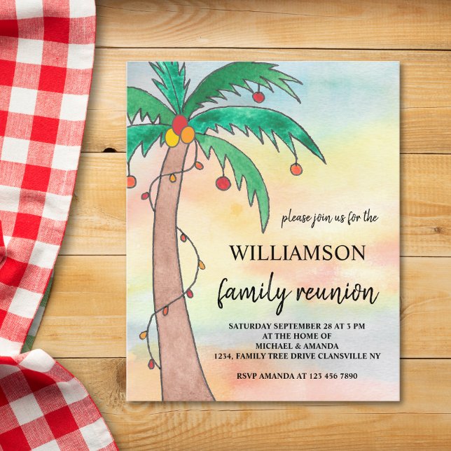 Papier Budget Été Famille Réunion Invitation (Créateur téléchargé)