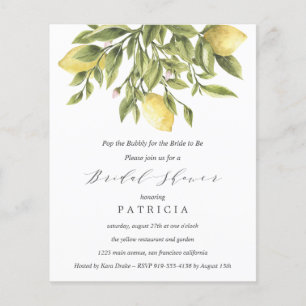Papier BUDGET Été Lemons Foliing Mariage Fête des mariées