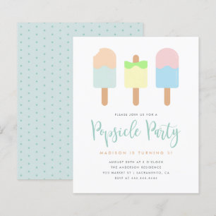 Papier Budget Été Pastel Popsicle Party Enfants Anniversa