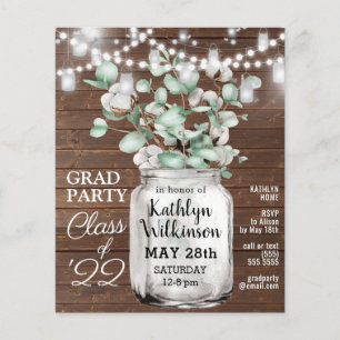 Papier BUDGET Eucalyptus 3 Photo Graduation Invitation