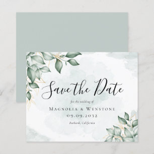 Papier BUDGET Eucalyptus Aquarelle Mariage Enregistrer La