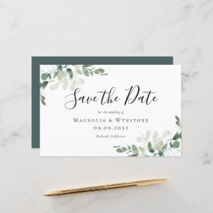 Papier BUDGET Eucalyptus Aquarelle Mariage Enregistrer La