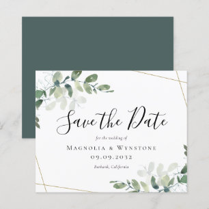 Papier BUDGET Eucalyptus Aquarelle Mariage Enregistrer La