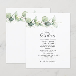 Papier Budget Eucalyptus Baby shower Couples de verdure