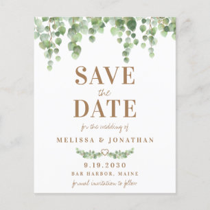 Papier Budget Eucalyptus Botanical Wedding Enregistrer La