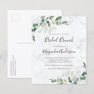 Papier Budget Eucalyptus Bridal Brunch Invitation de cart