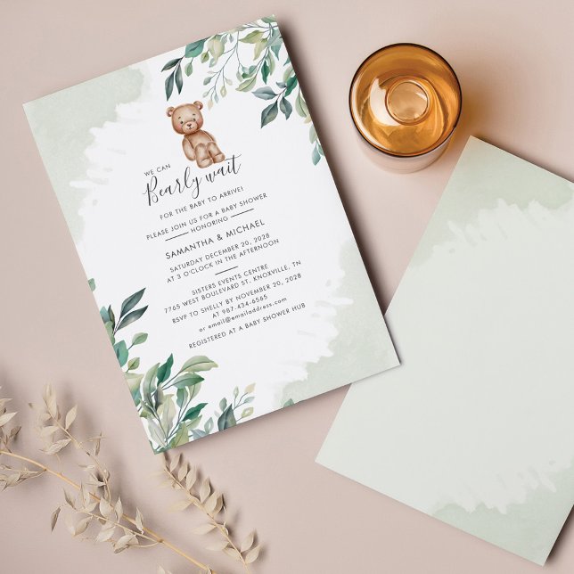 Papier Budget Eucalyptus Couples Baby shower Invitation (Créateur téléchargé)