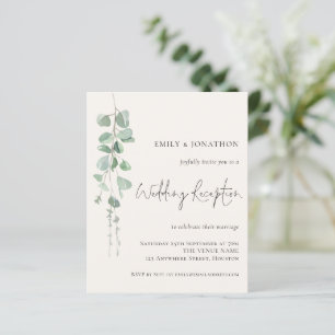 Papier Budget Eucalyptus Cream Invitation de réception de