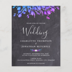 Papier Budget Eucalyptus Faire-part de mariage d'ardoise