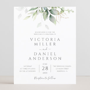 Papier Budget Eucalyptus Faire-part de mariage de verdure