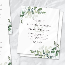 Papier Budget Eucalyptus Faire-part de mariage de verdure