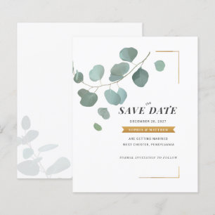 Papier Budget Eucalyptus Faux Gold Frame Enregistrer La D