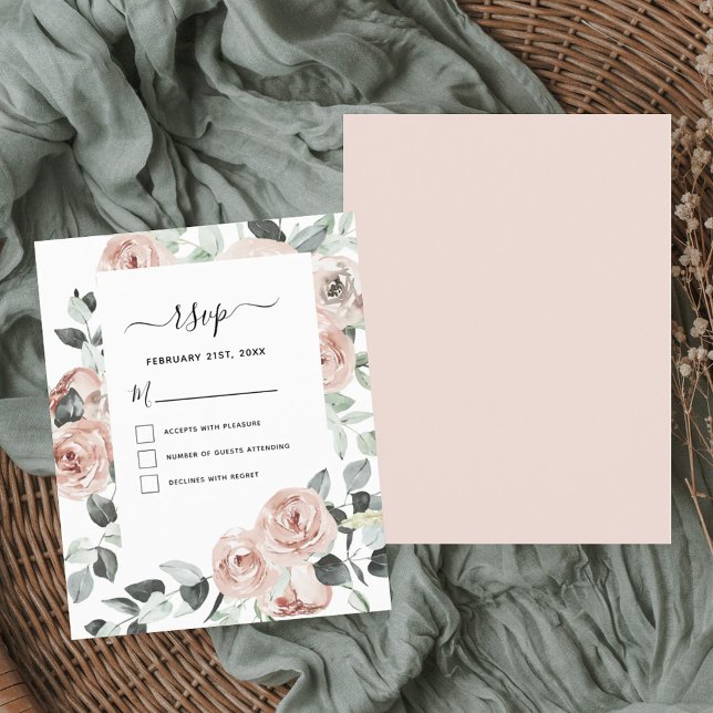 Papier Budget Eucalyptus Floral Greenery Wedding RSVP (Créateur téléchargé)
