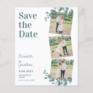 Papier Budget Eucalyptus Green 3 Photo Enregistrer La Dat