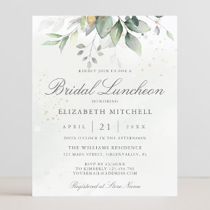 Papier Budget Eucalyptus Greenery Invitation de déjeuner 
